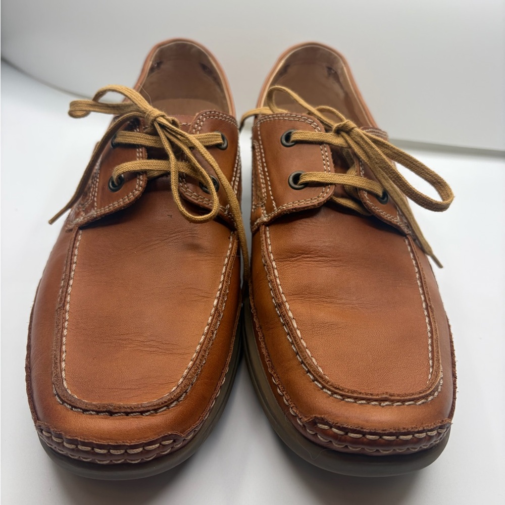 PIKOLINOS Tan Leather Boat Shoes